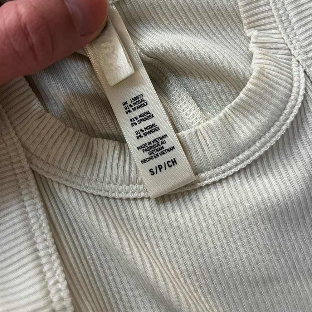 SKIMS Cream Ribbed Racerback Maxi Dress - Picture 2 of 7